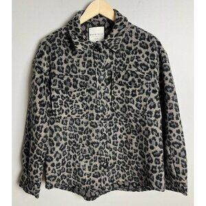 Bagatelle Collection Leopard Print Wool Blend Shacket Jacket Size Small Women’s